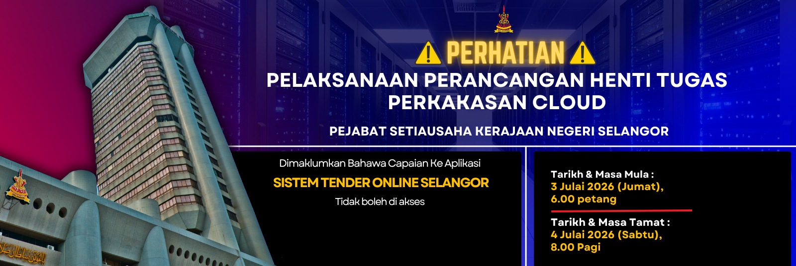 Henti Tugas Perkakasan Cloud Julai 2026